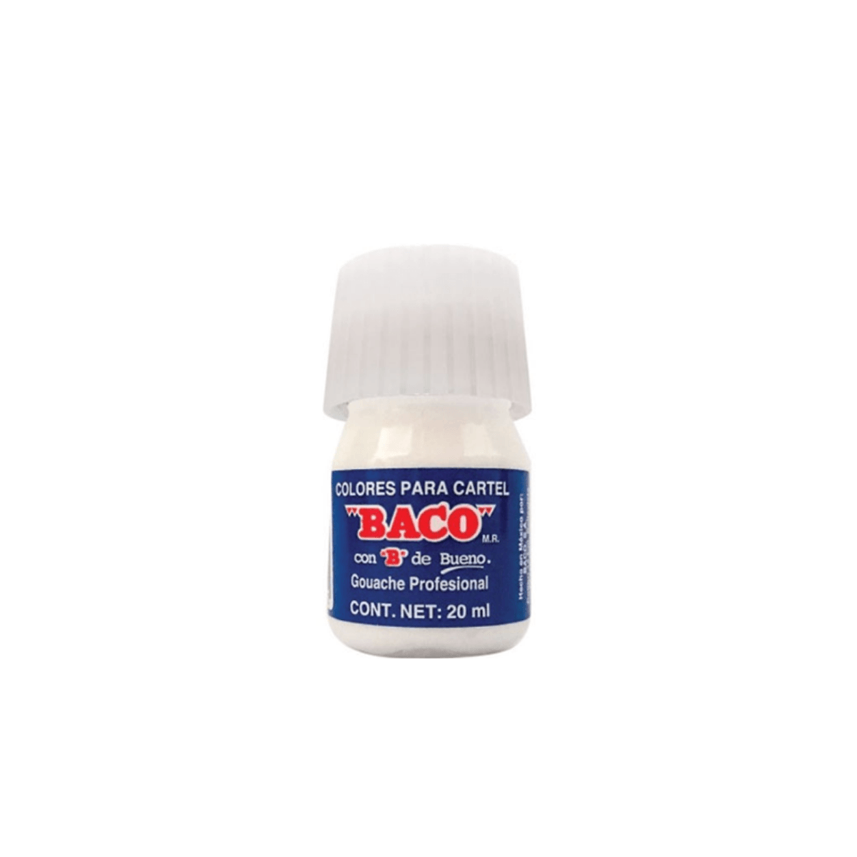 Pintura Baco P/Cartel 20Ml Blanco P/Tintas C/10