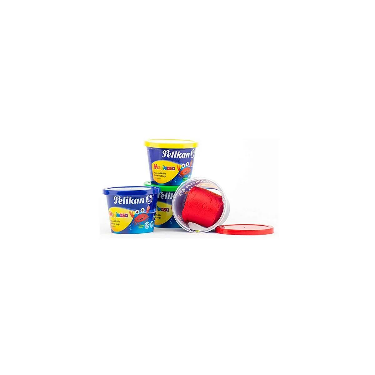 Masa Moldeable Pelikan Magimasa Set 4 Botes Amarillo Rojo Verde Y Azul