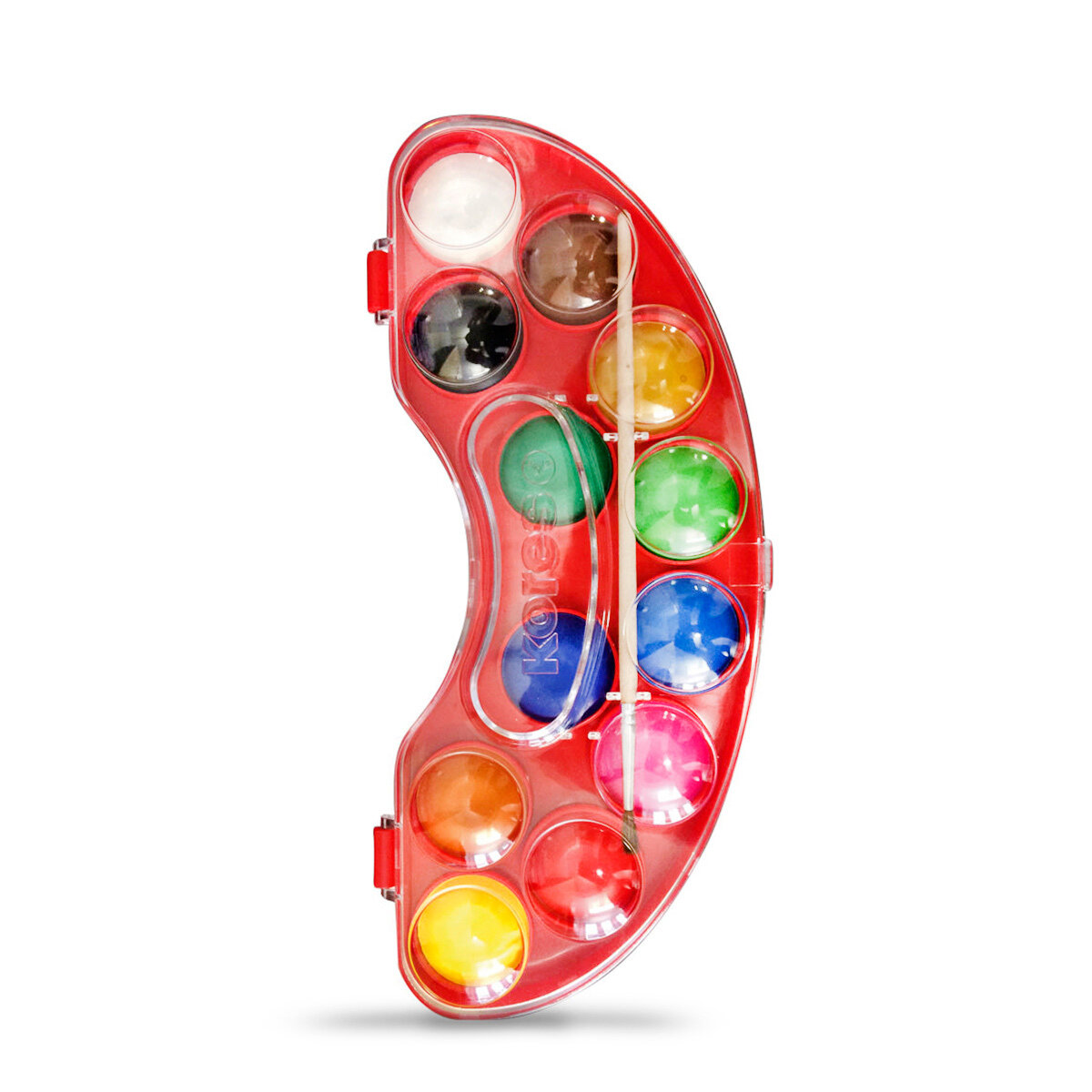 Set De Acuarelas Grande Kores 12 Pastillas Con Pincel