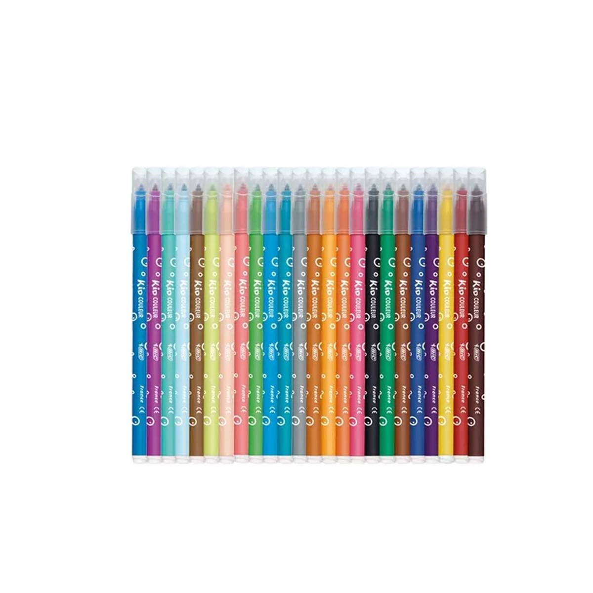 Plumones Bic Evolution Ultra Lavables Colores Surtidos C/24 Pzas