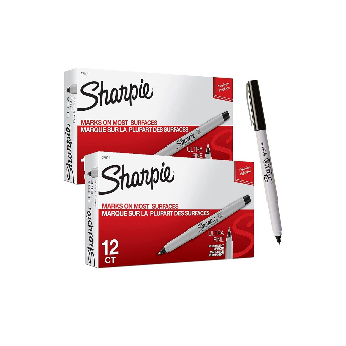 Marcador Berol Sharpie Ultra Fino Negro Paq C/12