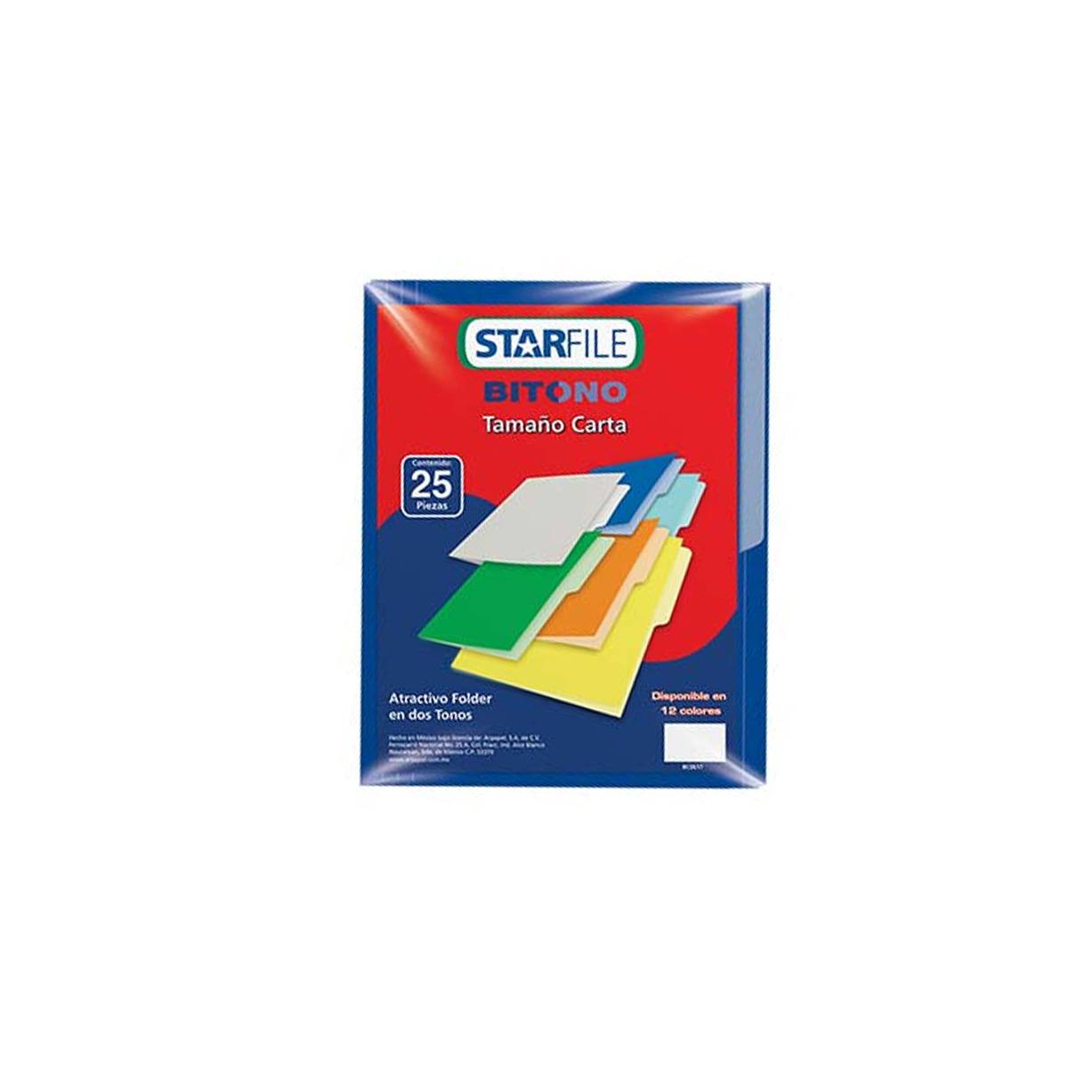 Folder Bitono Mapasa T.Carta Azul Marino Paq C/25 Pz