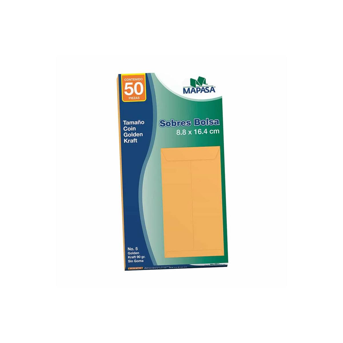 Sobre Coin Mapasa Panuco S/Goma 8.8X16.4Cms 10 Paq 10/50 Sob