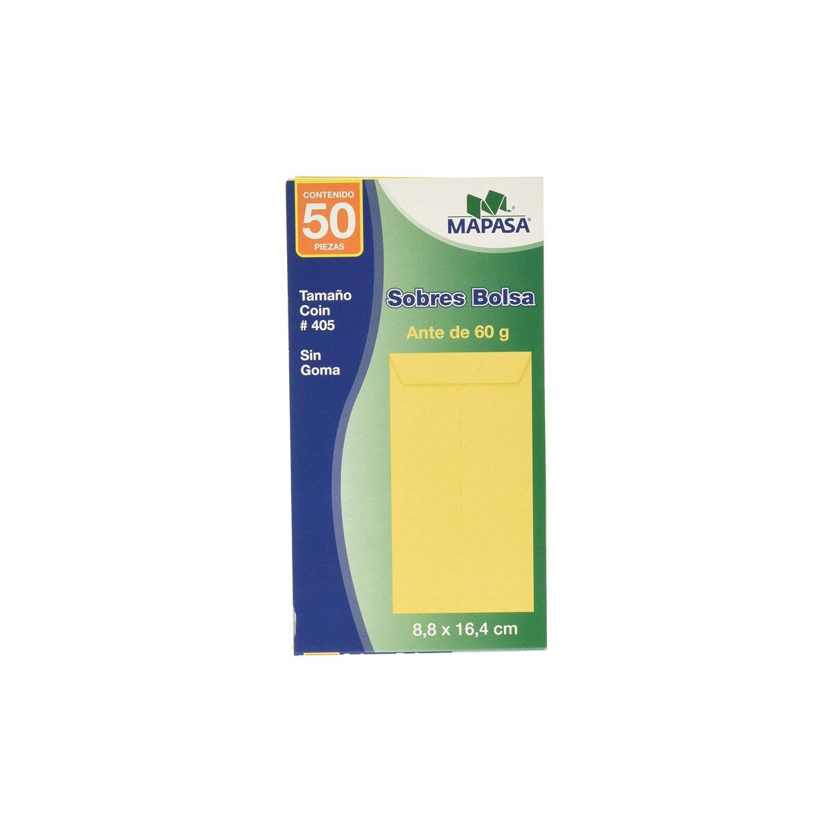 Sobre Coin Mapasa Ante S/Goma 8.8X16.2 Cms 20 Paq 20/50 Sob