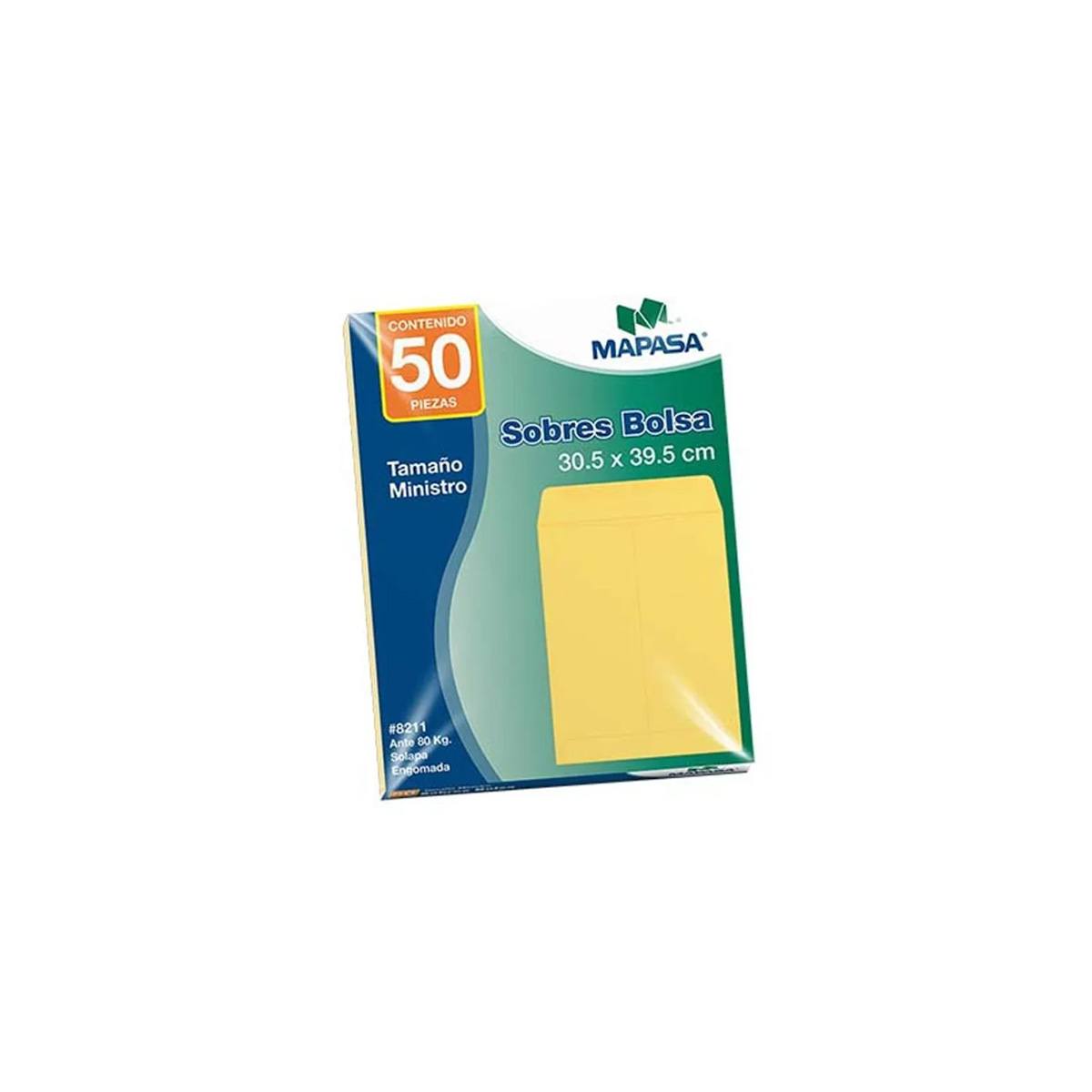 Sobre Bolsa Mapasa Ministro 80Kg 10 Sobres Paq C/50