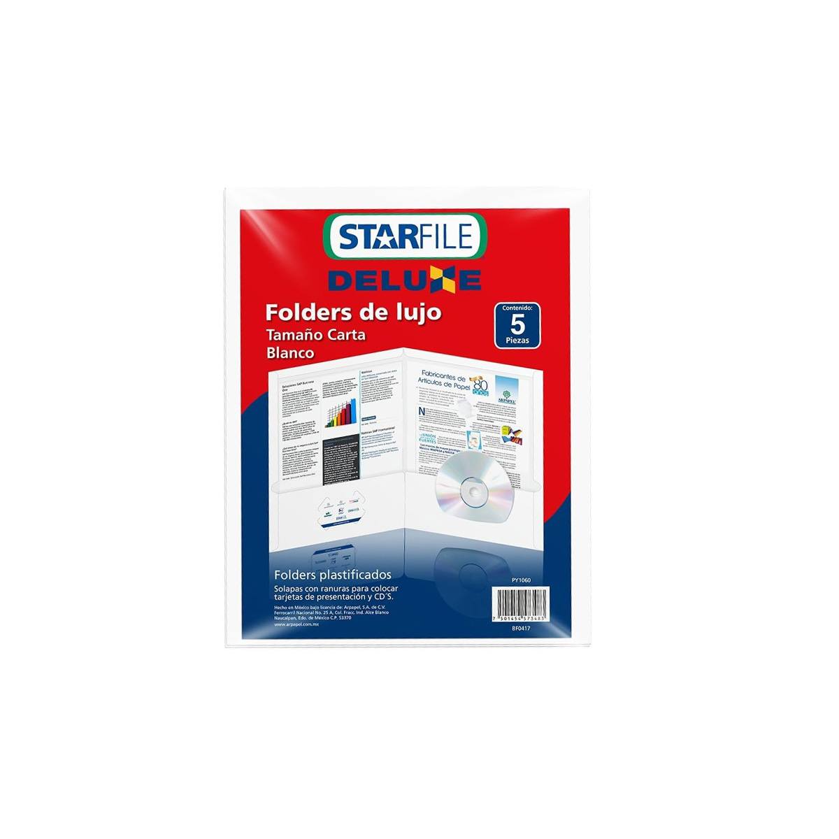 Folder Mapasa Deluxe Blanco Carta 24X30 Articulos Escolar Y Oficina