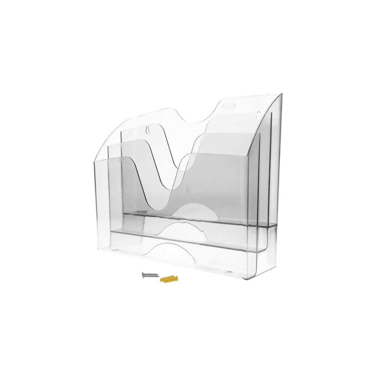 Organizador Folder Sablon De Pared Cristal 3 Espacios