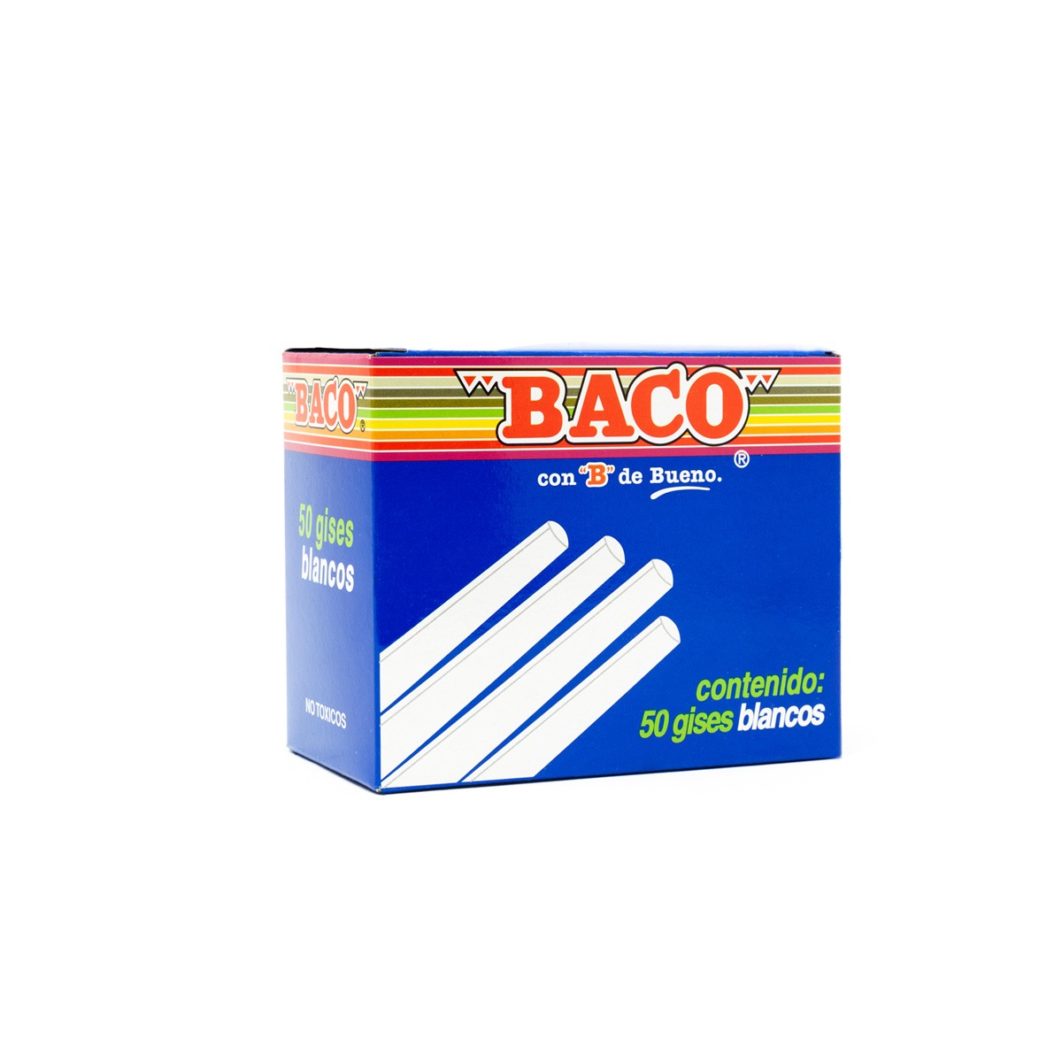 Gis Baco Blanco Cajita Paq C/50 Piezas Articulos Escolar Y Oficina