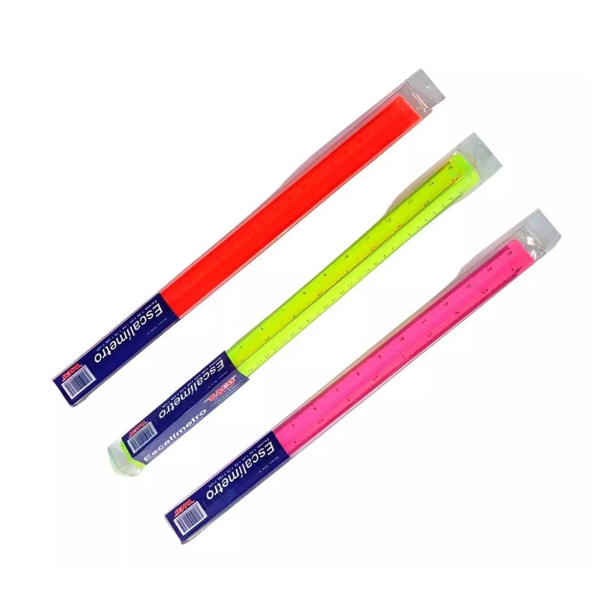 Escalimetro Baco Rg021 30Cm 6 Escalas Colores Surtidos Carton Colgante