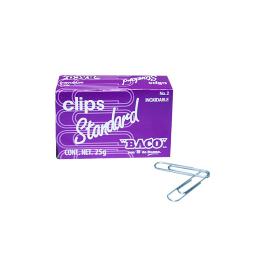 Clip Baco Estandar #2 Galvanizado C/10 Articulos Escolar Y Oficina
