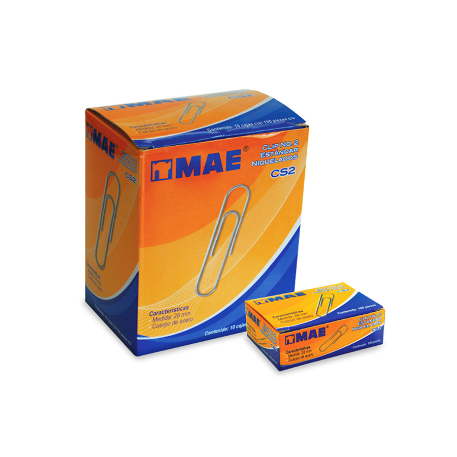 Clip Mae Estandar Nâ° 2 C/10 Cajas Articulos Escolar Y Oficina