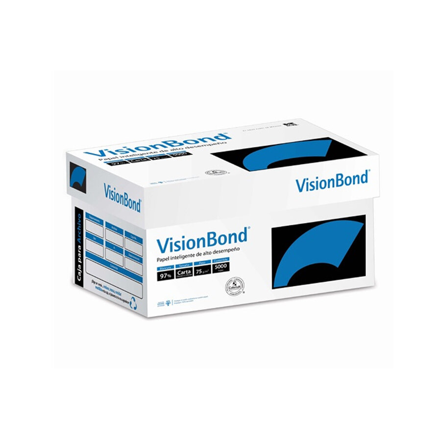 Papel Copiadora Vision Bond 75Gr Oficio Bco Paq C/5000