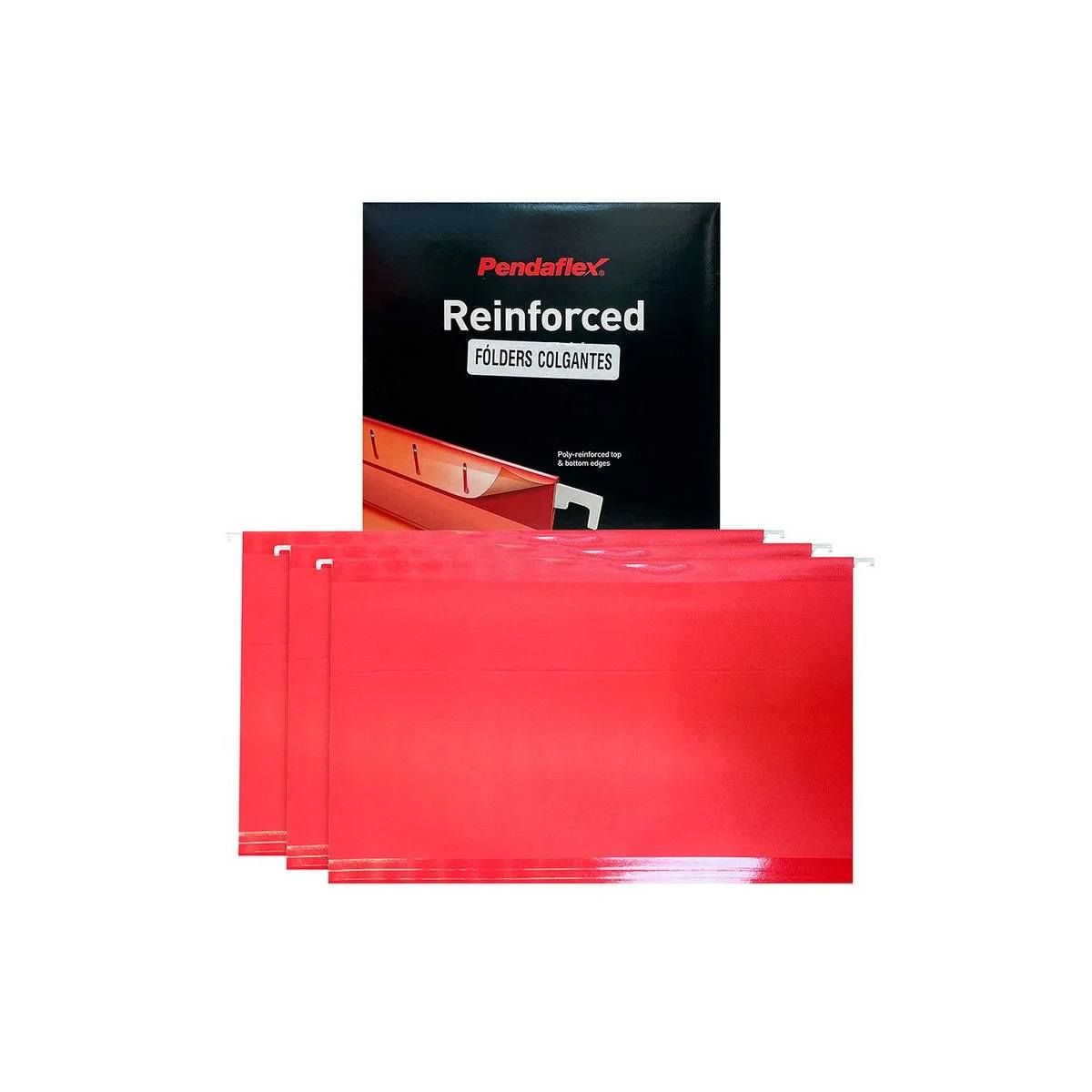 Fólder Colgante Pendaflex Reforzado Tamaño Oficio Ceja 1/5 Caja Con 25 Rojo 4153 1/5 Red