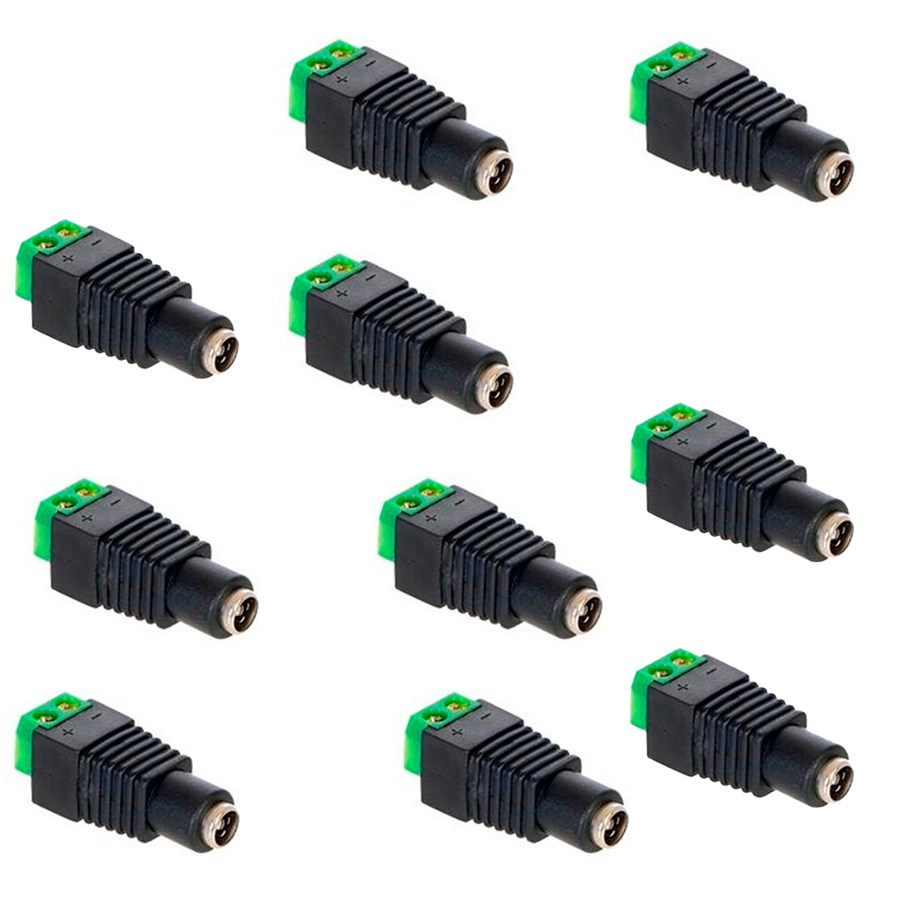 Adaptor De Alimentacion Provision-Isr Pr-C09 Dc Hembra 10 Piezas Negro Pr-C09X10