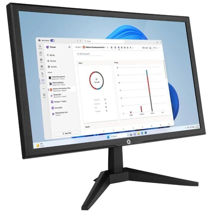 Monitor Qian Office Mate 19" Hd 1X Hdmi 1X Vga Qmf-Ref19-01