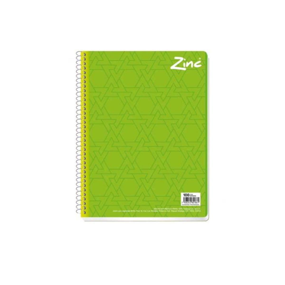 Cuaderno Scribe Zinc Profesional De Espiral Sencillo De Raya 100 Hojas 8310