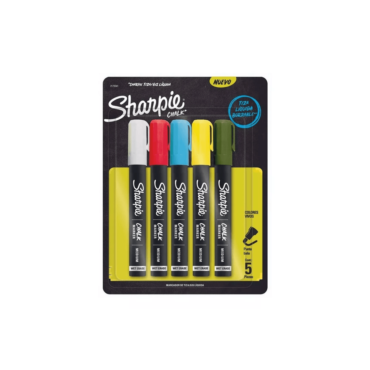 Marcadores Sharpie Chalk Para Vidrio Varios Colores 5 Piezas 2175541