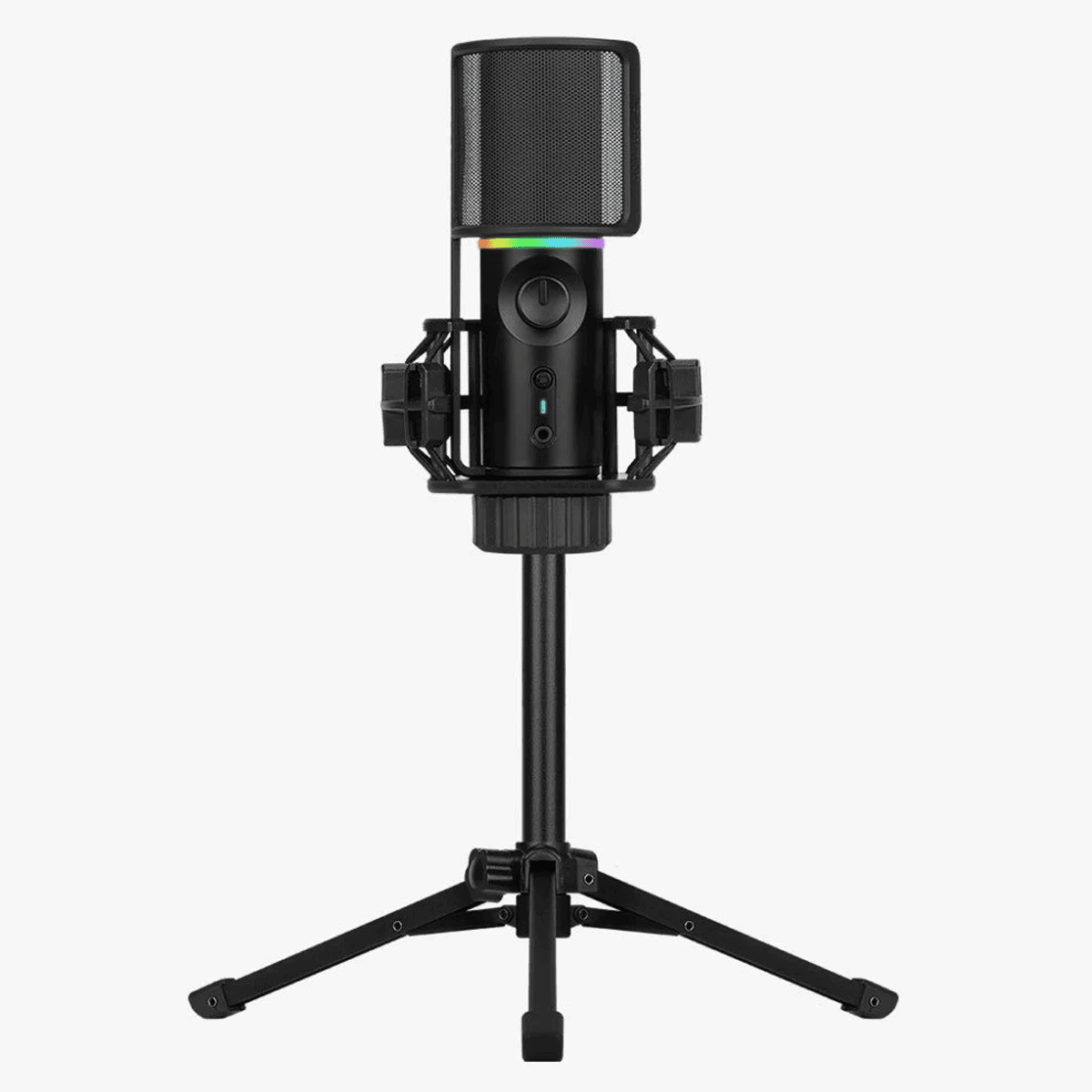 Micrófono Streamplify Rgb Con Tripode Y Filtro Anti Pop Negro 4251442506360