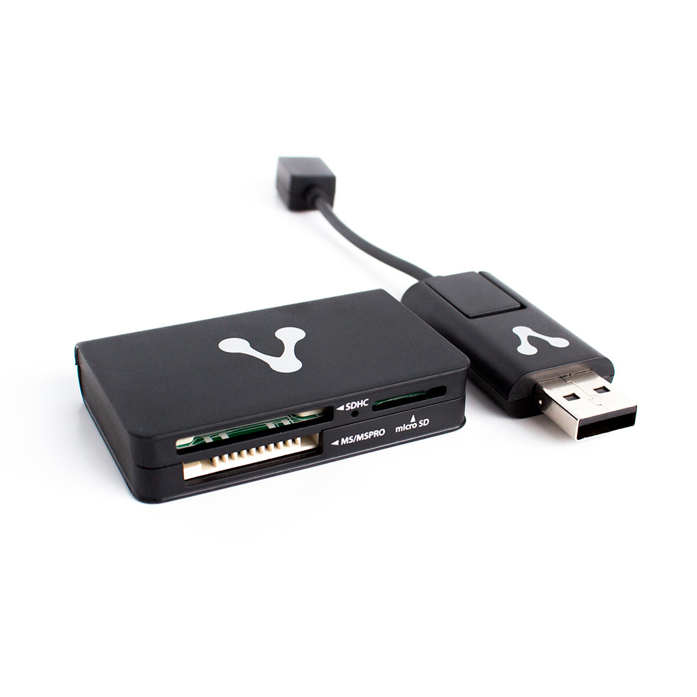 Lector Externo De Memorias Flash Vorago Cr-300 Otg Android Micro-Usb 2.0 Negro Ac-403585-1