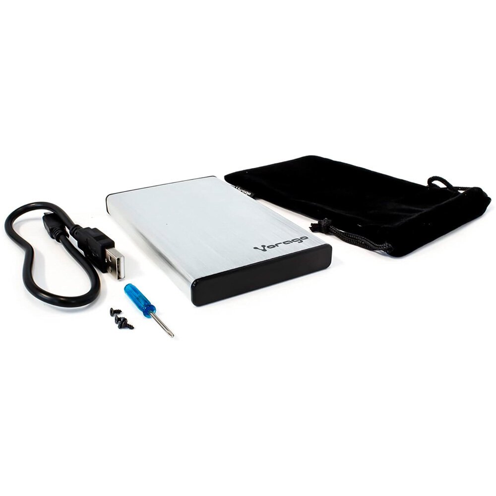 Enclosure Para Disco Duro Vorago Hdd-102- Plata Hasta 2Tb 2.5" Sata Usb 2.0