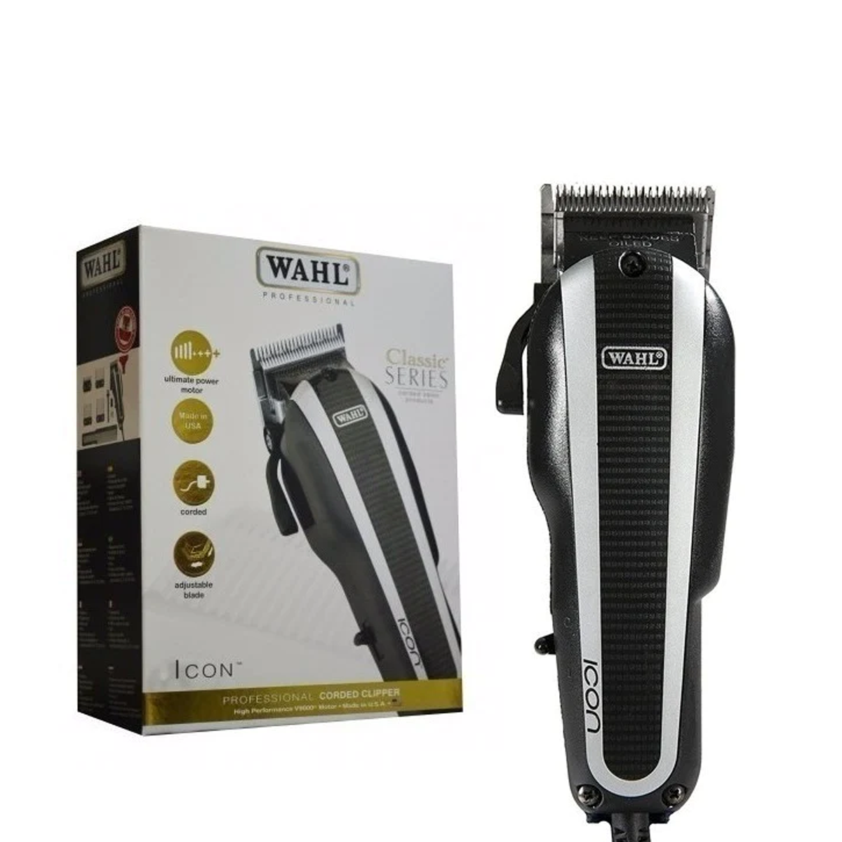 Cortadora De Cabello Wahl Professional Icon Clipper Motor Ultra Potente Wahl V9000 6.000Rpm 8490-008
