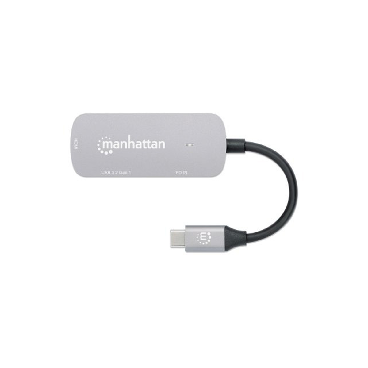 Docking Station Manhattan 130707 Usb-C 1X Usb-A 1X Usb-C (Power Delivery 100W) 1X Hdmi Gris