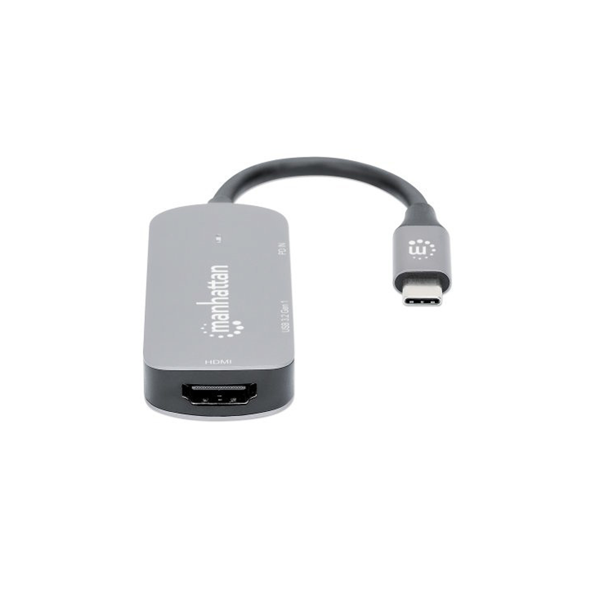 Docking Station Manhattan 130707 Usb-C 1X Usb-A 1X Usb-C (Power Delivery 100W) 1X Hdmi Gris