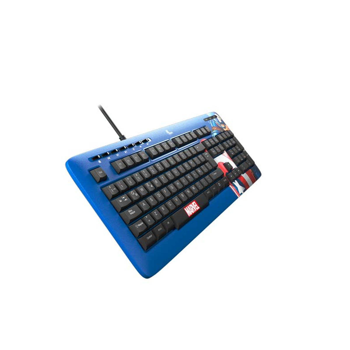 Teclado Xtech Xtk-M401Ca Edicion Capitan America Formato Completo Alambrico Usb Azul Español