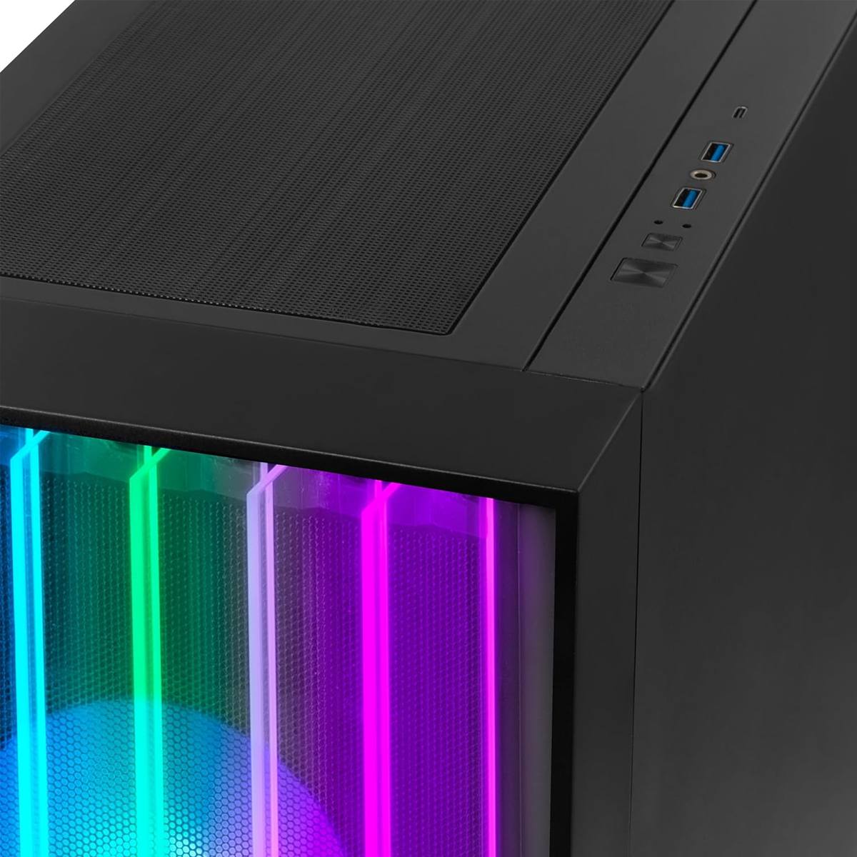 Gabinete Gamer Yeyian Mirage X Rgb Midi-Tower Atx Negro Ycf-Epmir-X1
