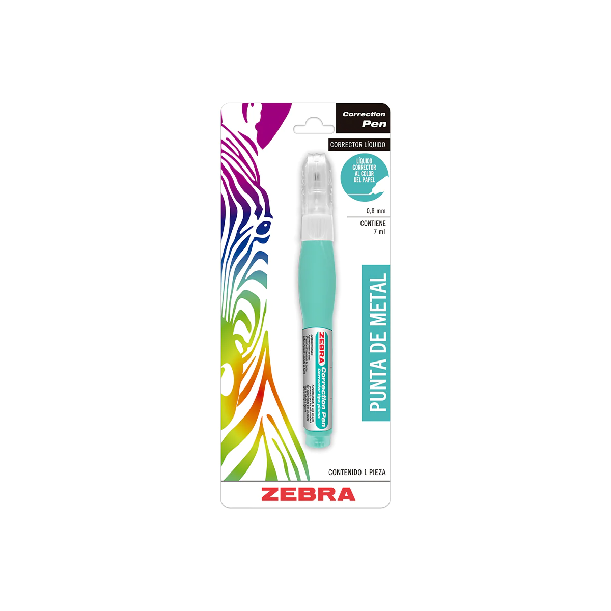 Corrector Líquido Zebra 2213-06 Tipo Lapicero De 6Ml