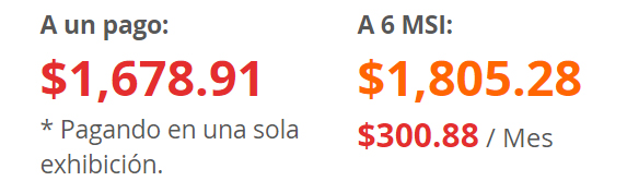 6 meses sin intereses