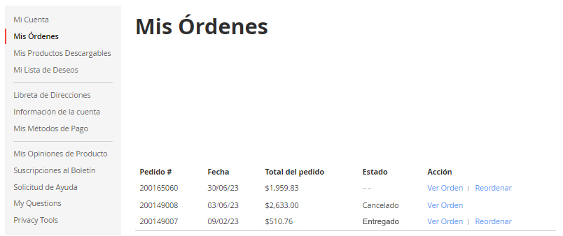 Mis ordenes