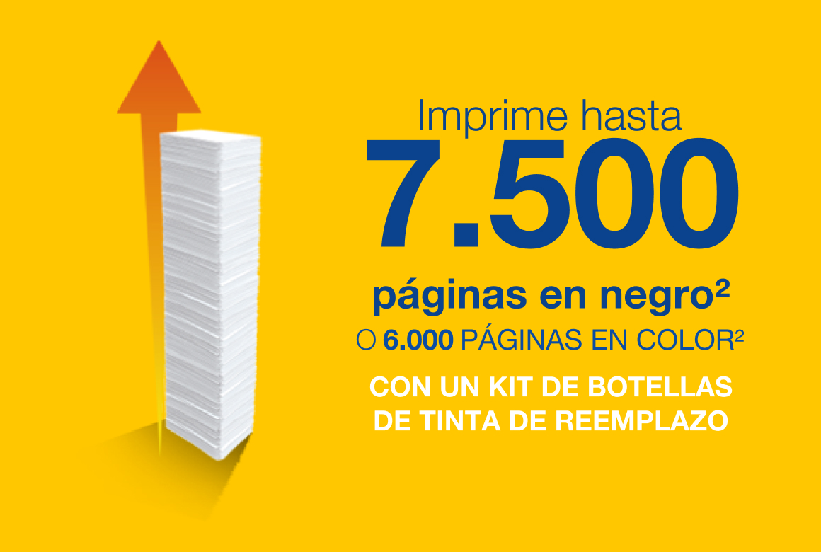 Imprime hasta 7500 hojas en negro